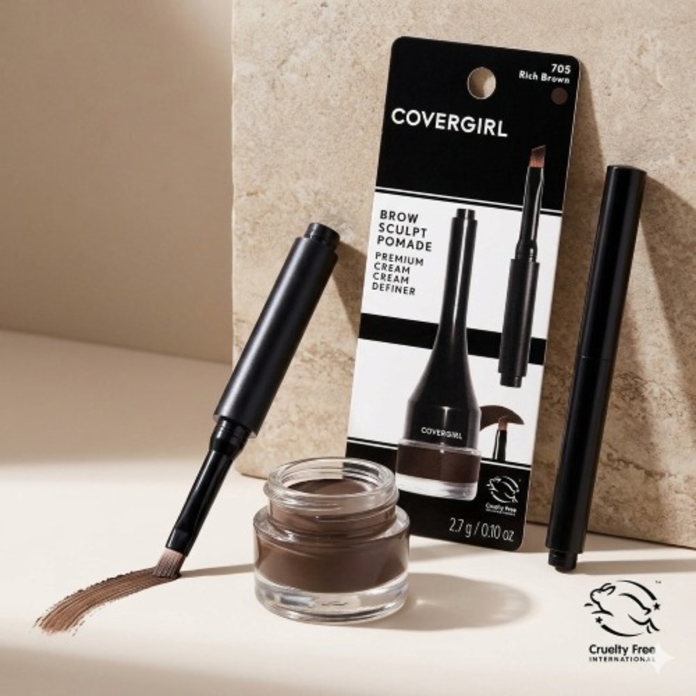 CoverGirl Brow Sculpt Pomade 705 Rich Brown | Premium Cream Definer 2.7 g / 0.10